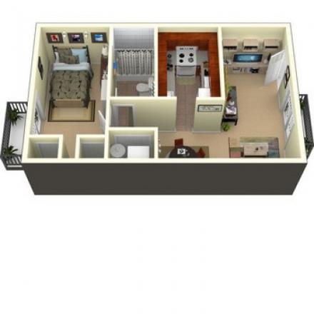 One Bedroom, One Bath, 600 Sq. Ft.